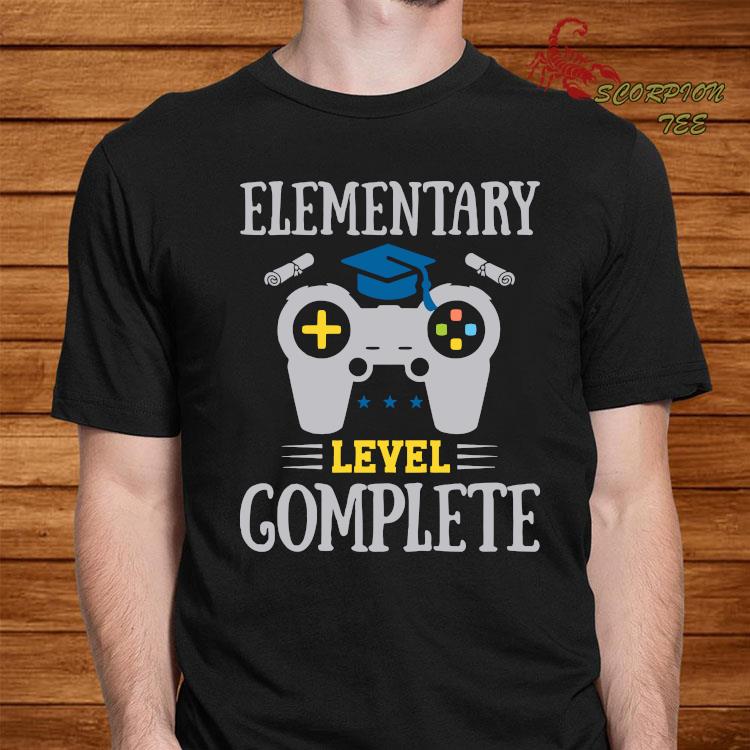 Elementary Level Complete Gamer Boy Graduation Shirt Hoodie Long Sleeve And Tank Top