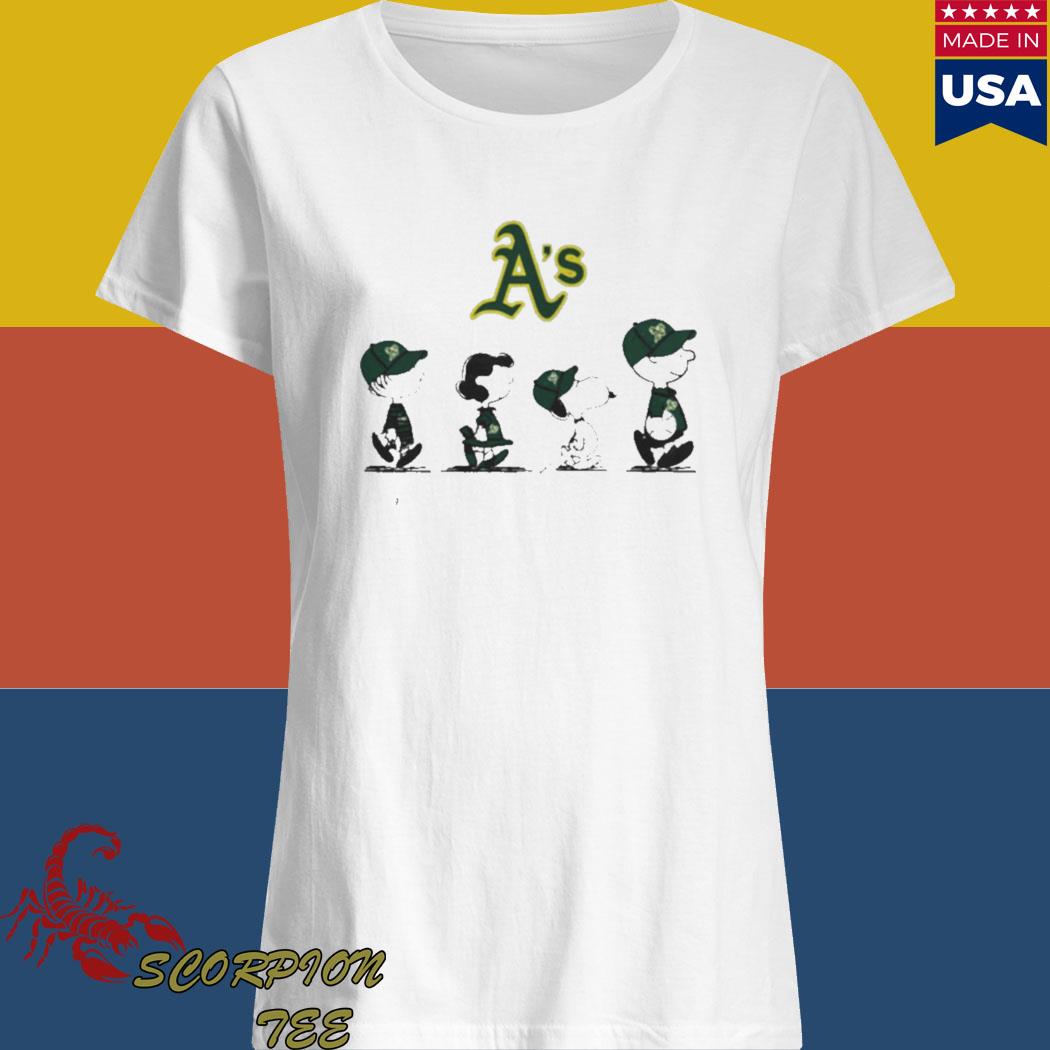 Official The Peanuts Characters Oakland Athletics Baseball Shirt