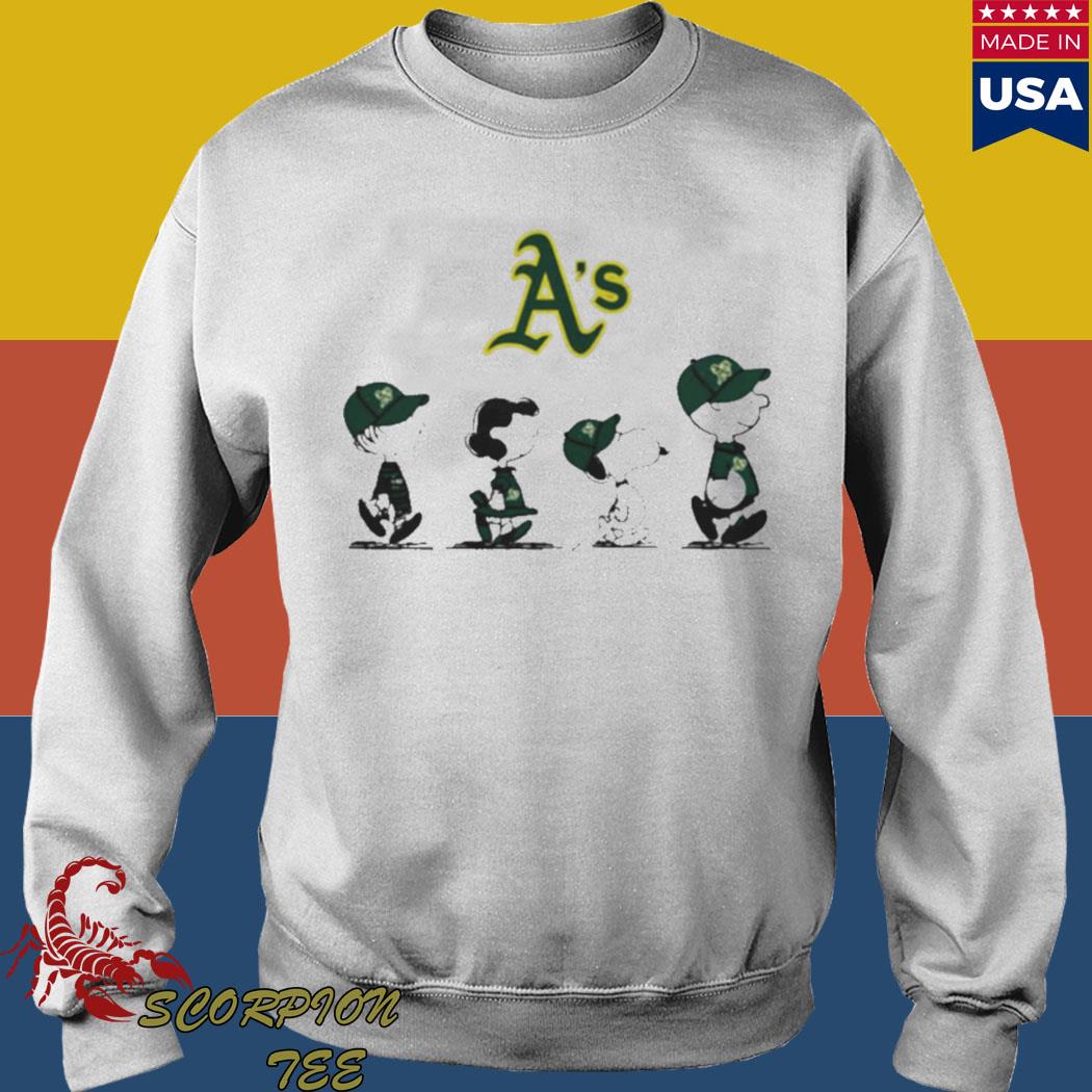 Official The Peanuts Characters Oakland Athletics Baseball Shirt