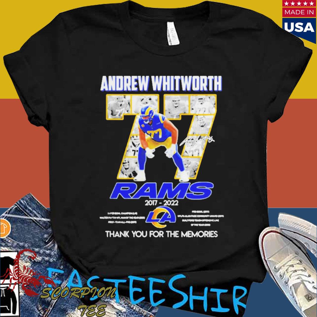 Andrew whitworth rams 2017 2022 thank you for the memories T-shirt