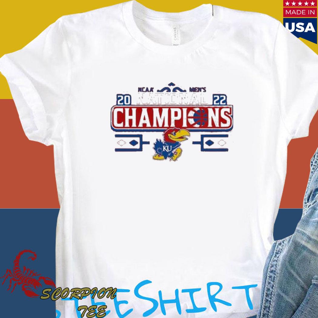 Men's Blue 84 Royal Kansas Jayhawks 2022 NCAA Men's Basketball National  Champions Bracket T-Shirt