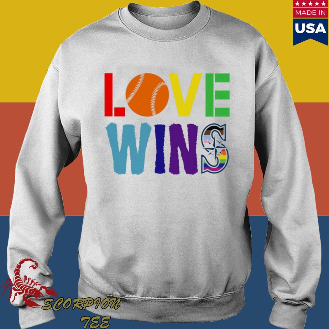 Love Wins Seattle Mariners Pride T-Shirt, hoodie, longsleeve