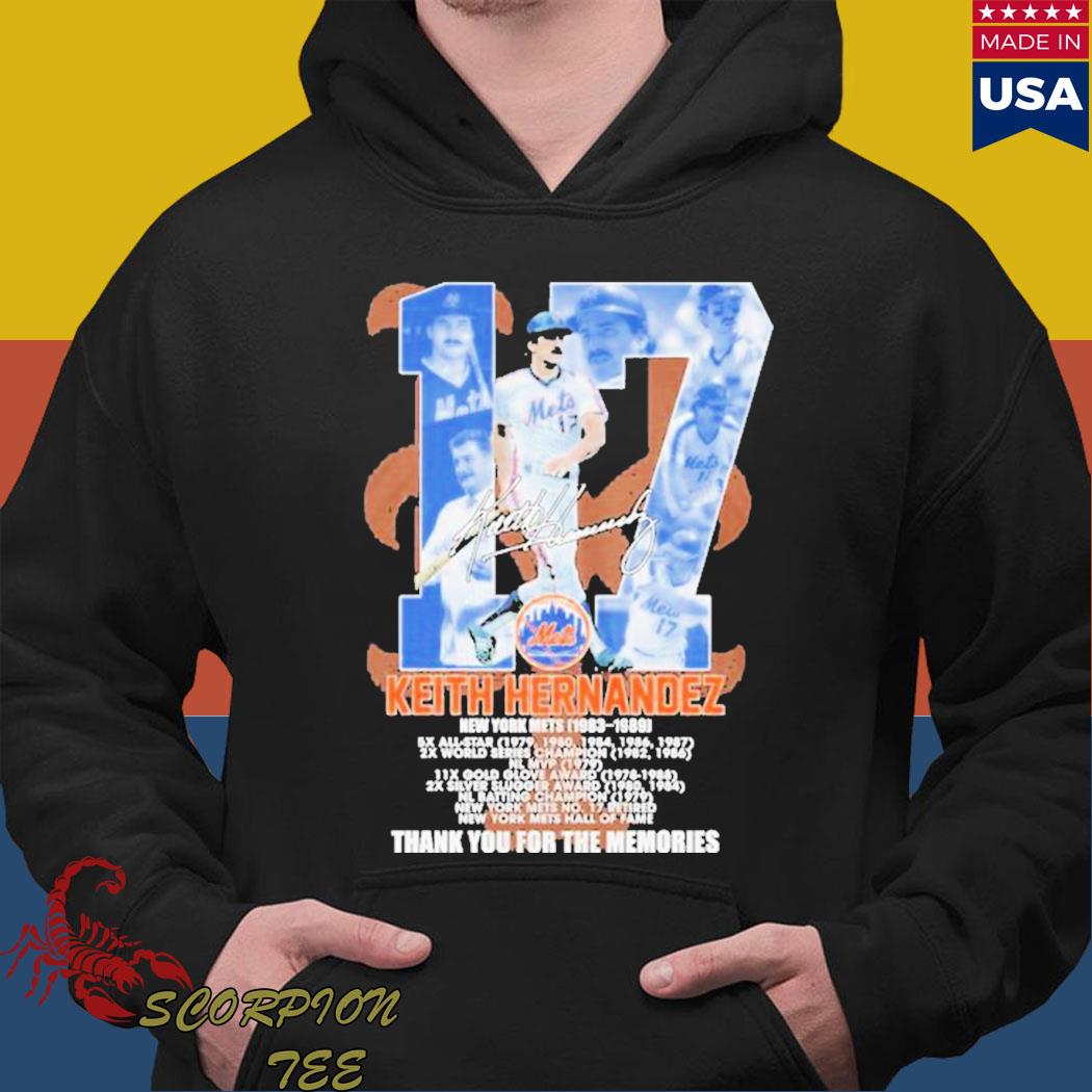 Official 17 keith hernandez thank you for the memories signature T-shirt,  hoodie, tank top, sweater and long sleeve t-shirt