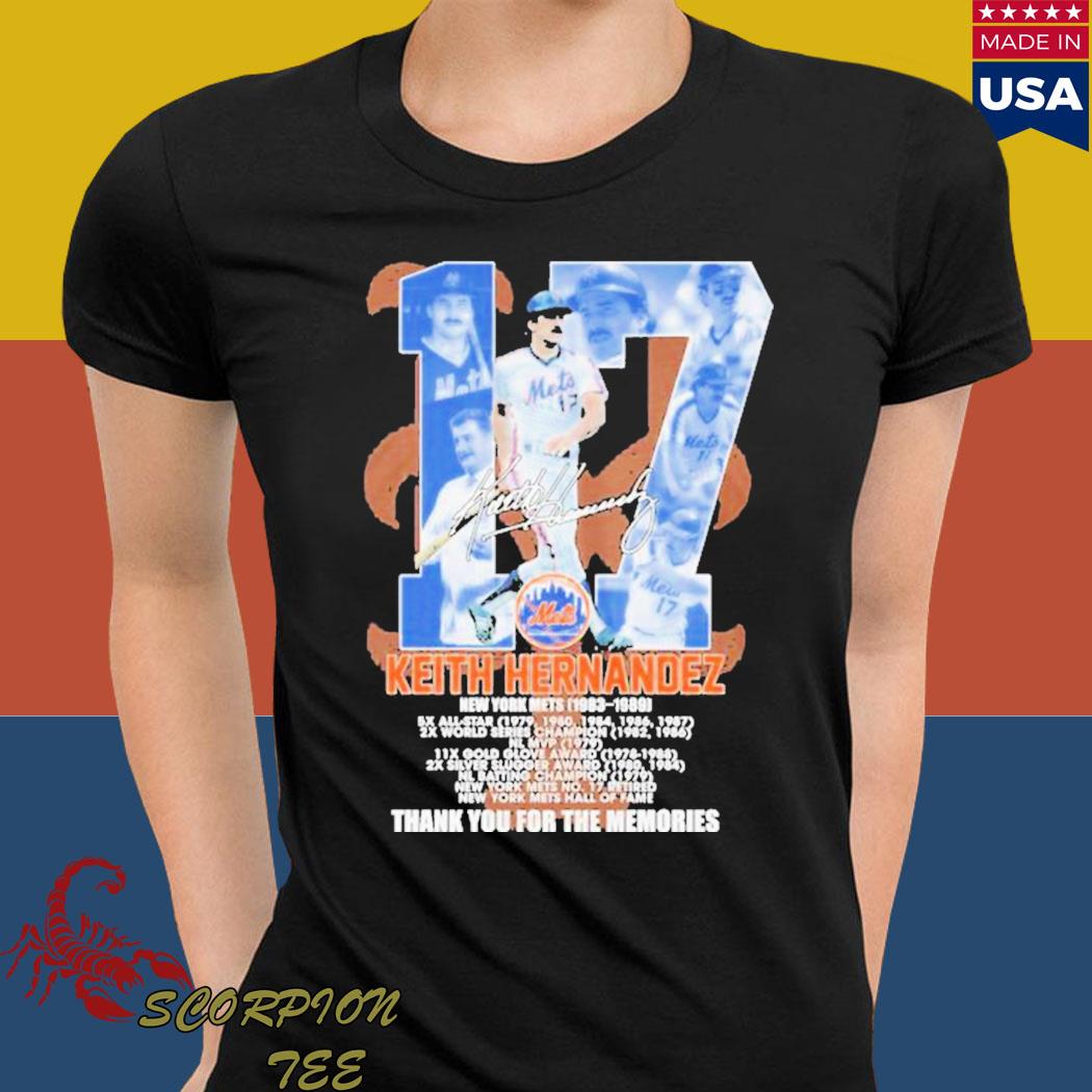 Official 17 keith hernandez thank you for the memories signature T-shirt,  hoodie, tank top, sweater and long sleeve t-shirt