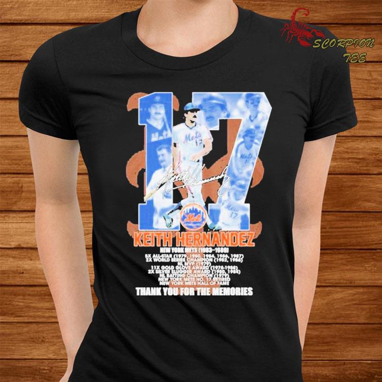 Official 17 keith hernandez thank you for the memories signature T-shirt,  hoodie, tank top, sweater and long sleeve t-shirt