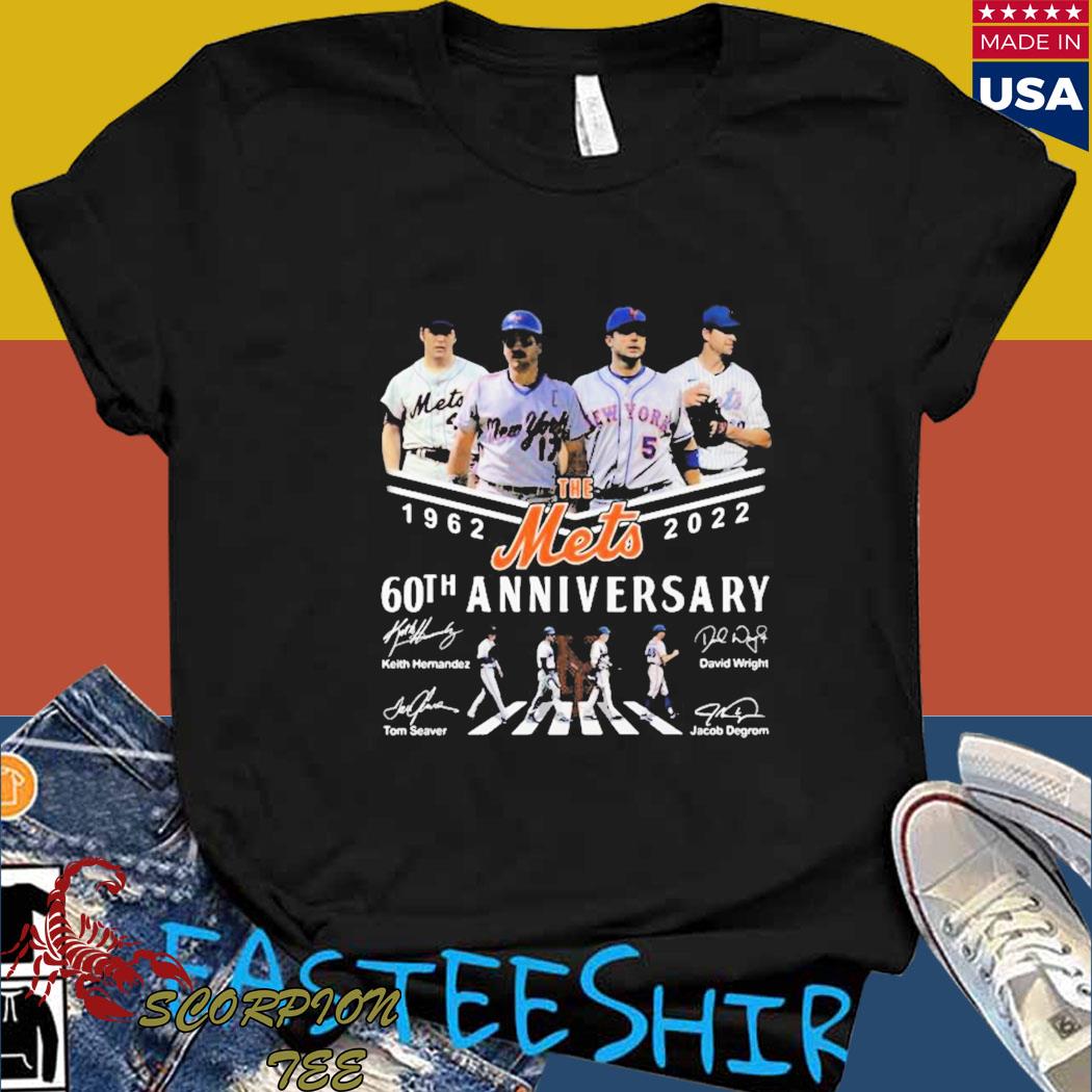 New York Mets 1962-2022 60th anniversary signatures shirt