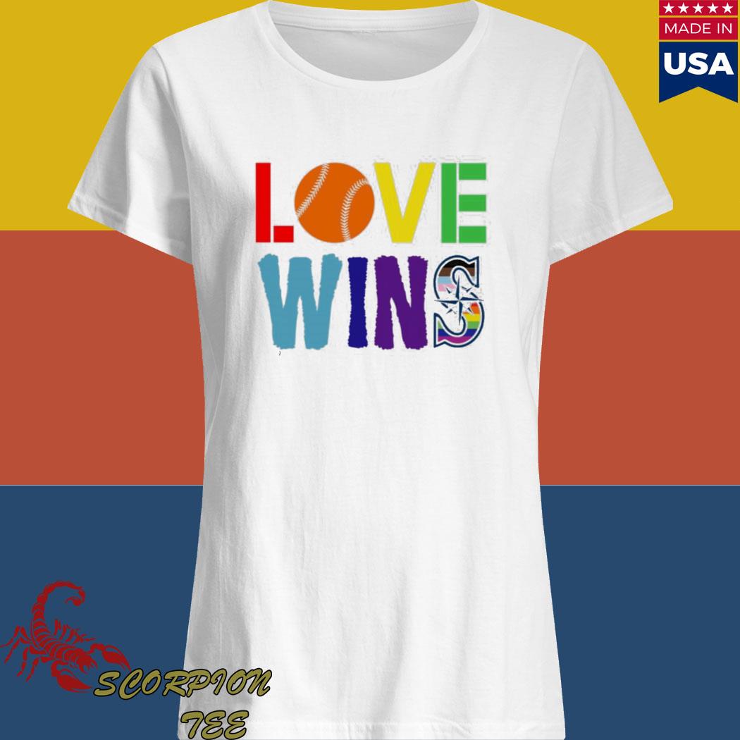 Official Seattle mariners love wins pride julio rodriguez T-shirt