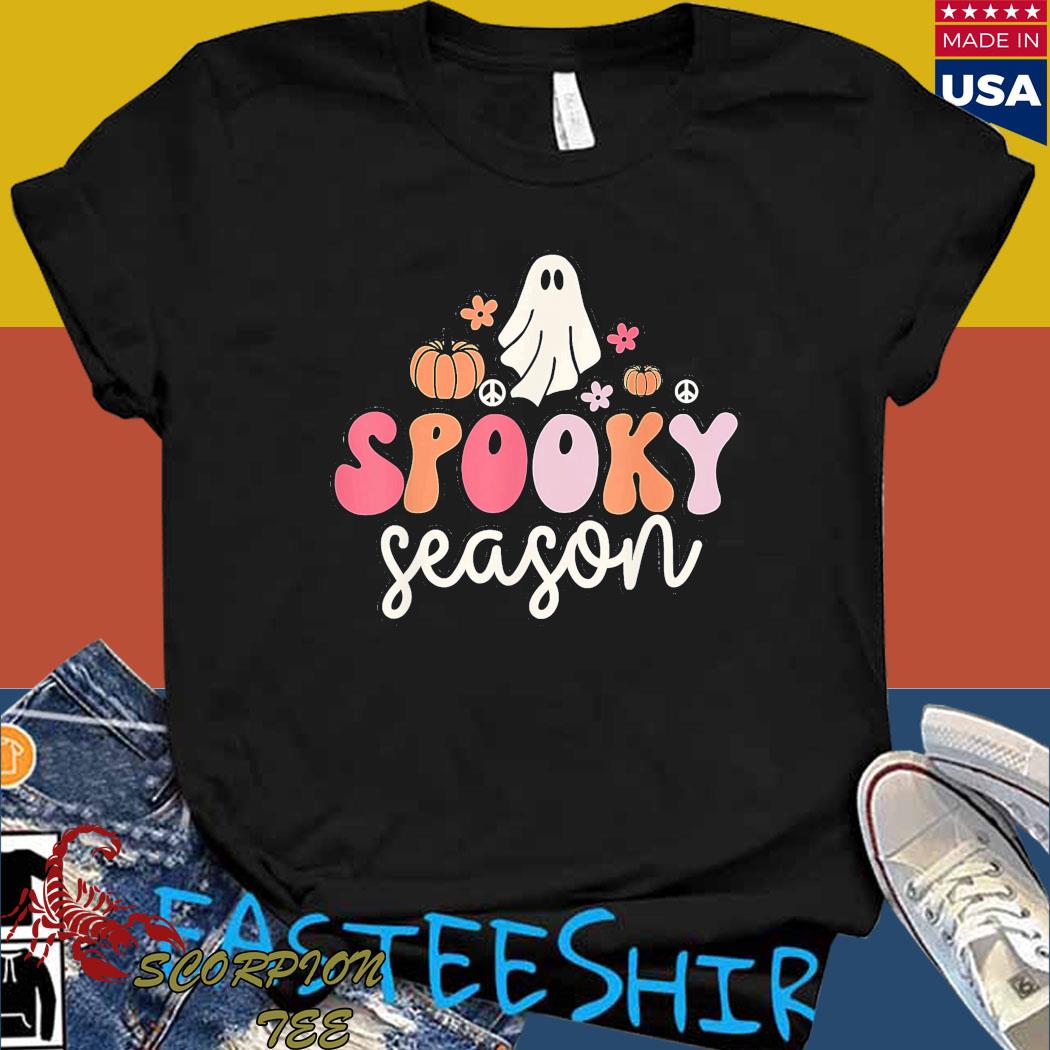 Official Groovy ghost spooky season Halloween T-shirt