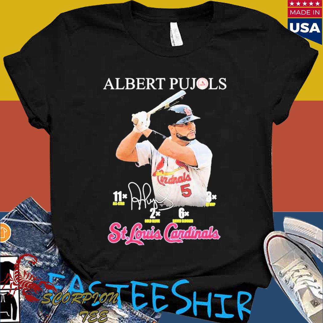 Official The legend player albert pujols st louis cardinals signatures T-shirt