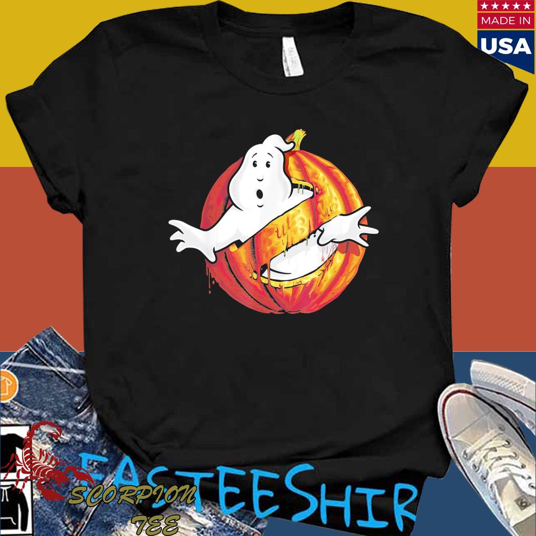 Official Ghostbusters classic logo halloween pumpkin graphic Shirt