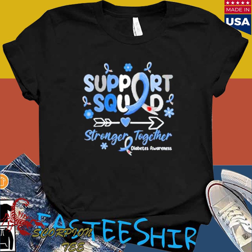 Official Groovy support squad blue ribbon diabetes awareness Shirt