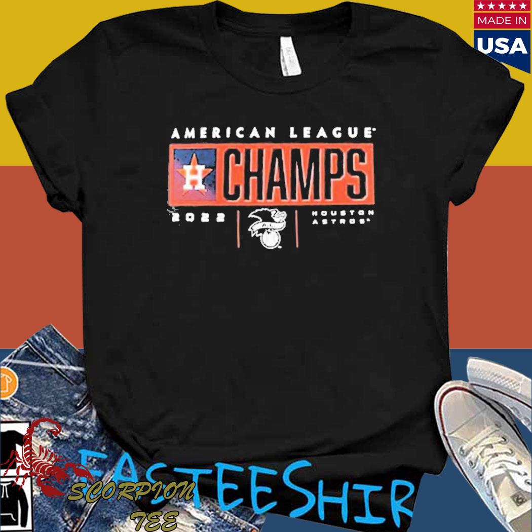 Official Houston astros fanatics branded youth 2022 American league champions roster Shirt