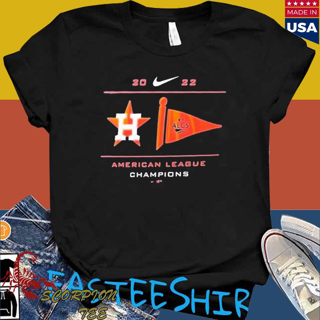 Official Houston astros nike 2022 American league champions pennant Shirt