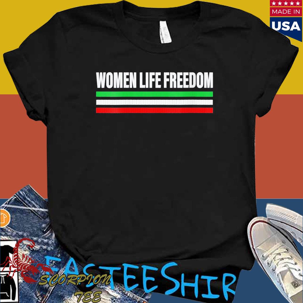 Official Womens women life freedom stand with the women of Iran Shirt