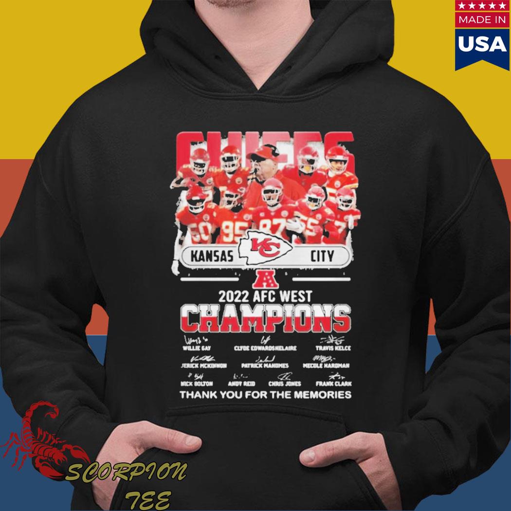 Kansas City Chiefs Back 2 Back 2022 AFC West Champions Signatures Shirt,  hoodie, sweater, long sleeve and tank top