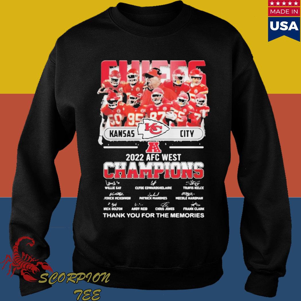 Kansas City Chiefs 2022 AFC Champions thank you for the memories signatures  Shirt, hoodie, sweater, long sleeve and tank top