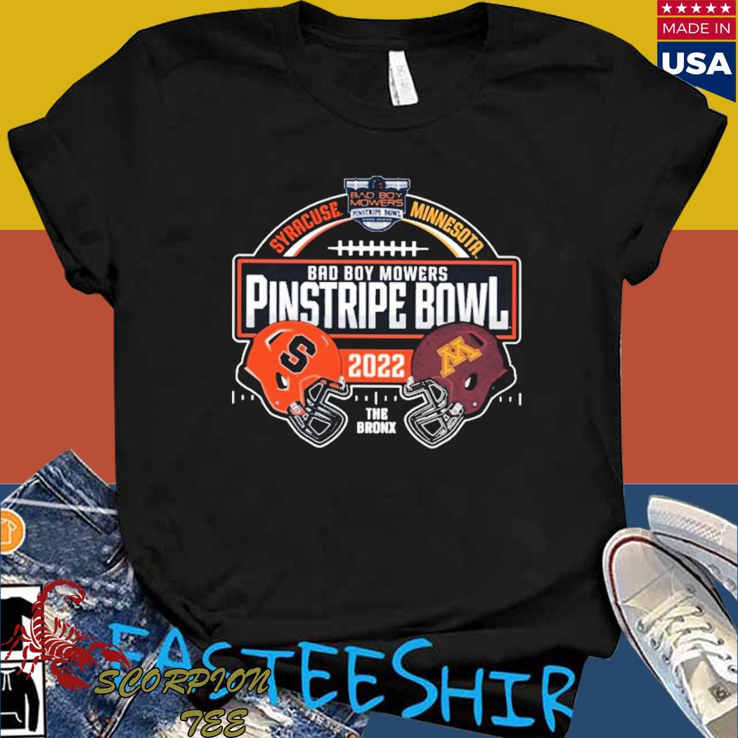 Official Syracuse orange 2022 pinstripe bowl matchup T-shirt