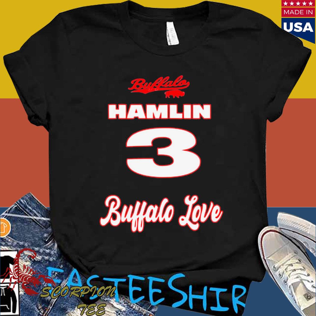 Damar hamlin love for 3 buffalo bills shirt, hoodie, sweater, long