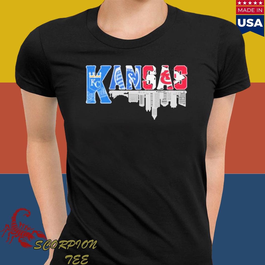 Kansas sport team Kansas City Royals Kansas City Chiefs t-shirt by