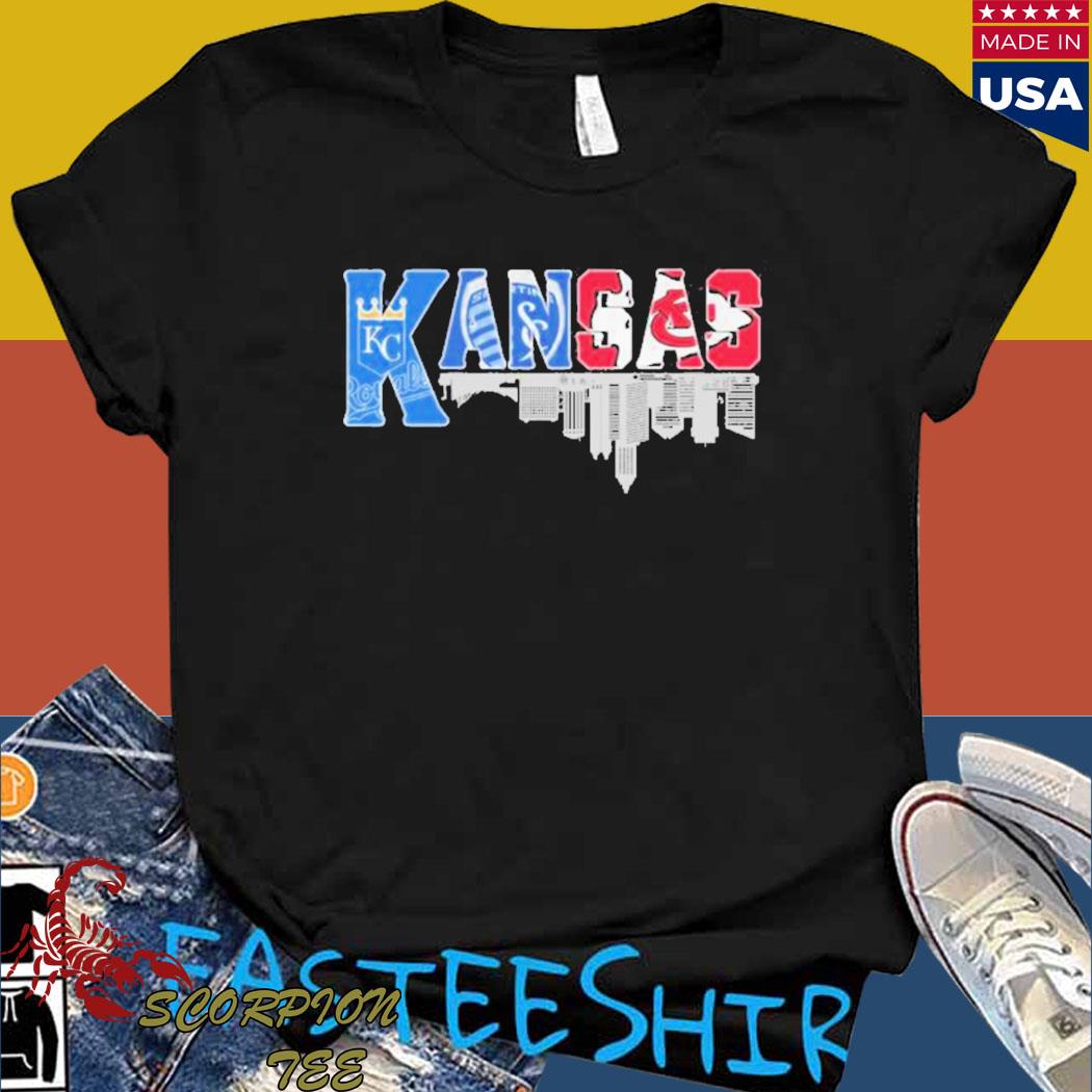 Kansas sport team Kansas City Royals Kansas City Chiefs t-shirt by