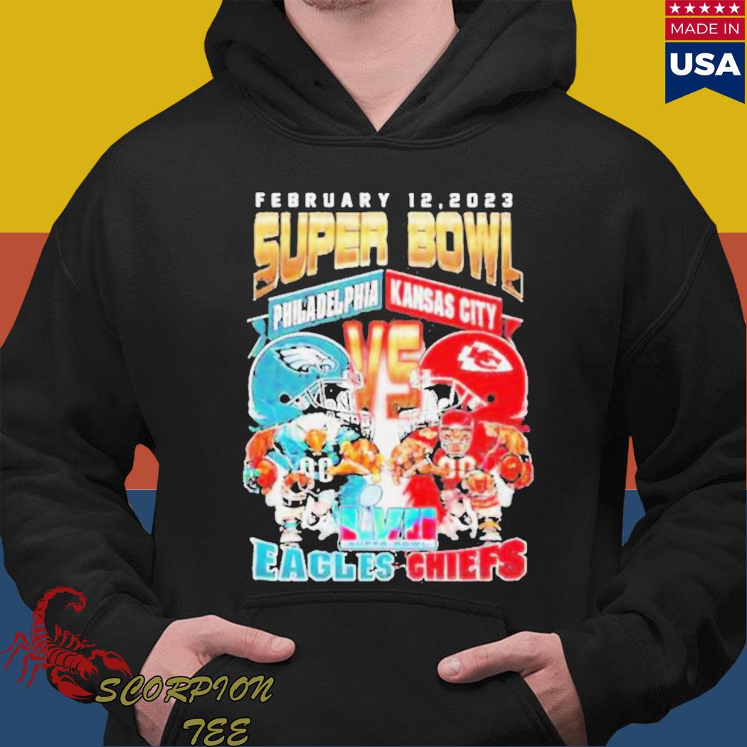 The Eagles Vs Chiefs Feb 12 2023 Super Bowl LVII T Shirt, hoodie, sweater,  long sleeve and tank top