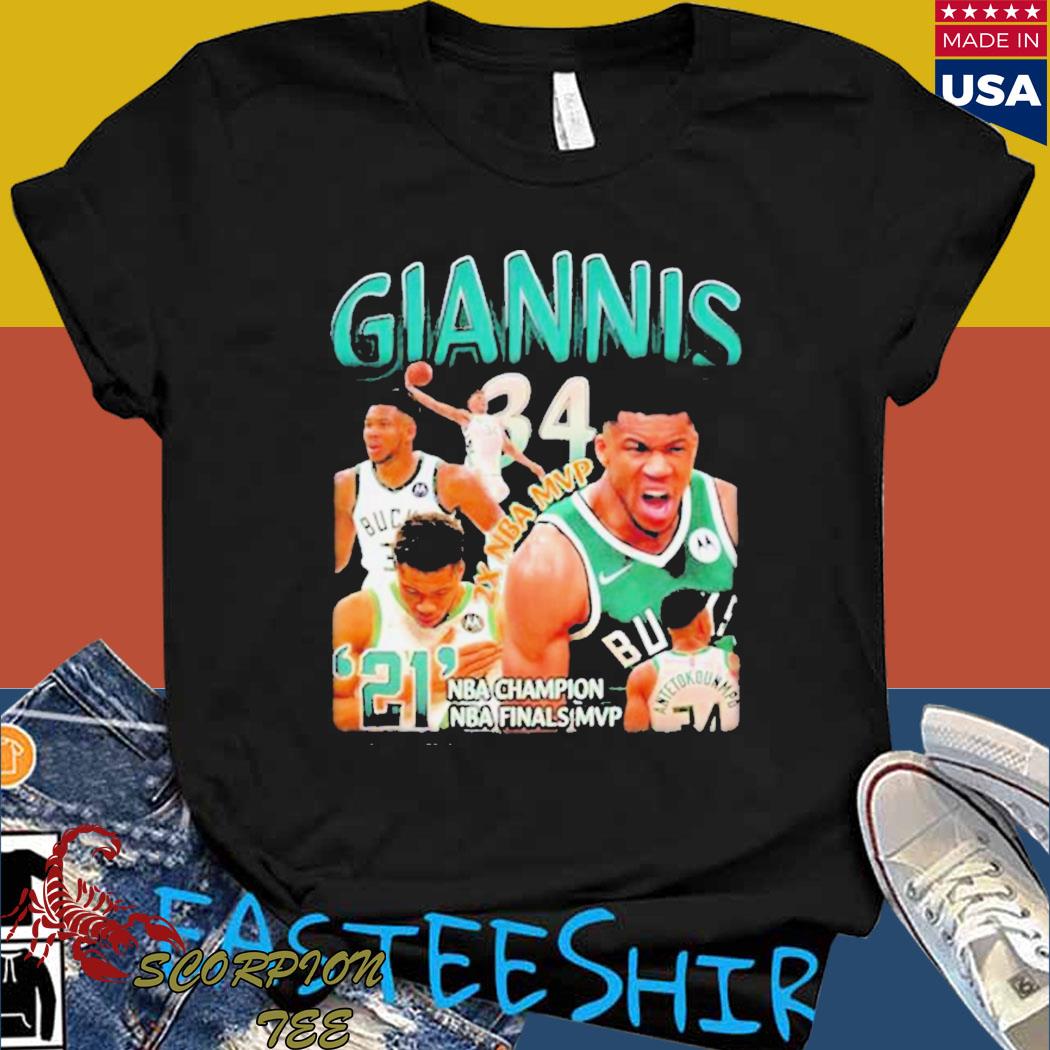 Giannis 2X NBA Mvp NBA Champion NBA Finals Mvp shirt - Peanutstee