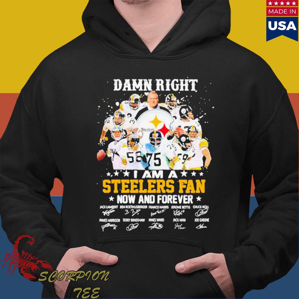 Damn Right I am Steelers Fan Now And Forever, Custom prints store