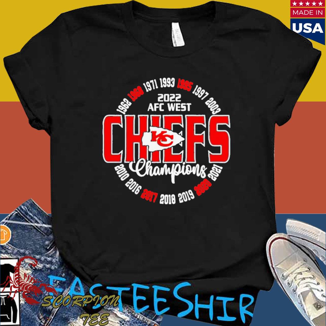 Official kansas city Chiefs 2022 AFC west champions T-shirts, hoodie, tank  top, sweater and long sleeve t-shirt