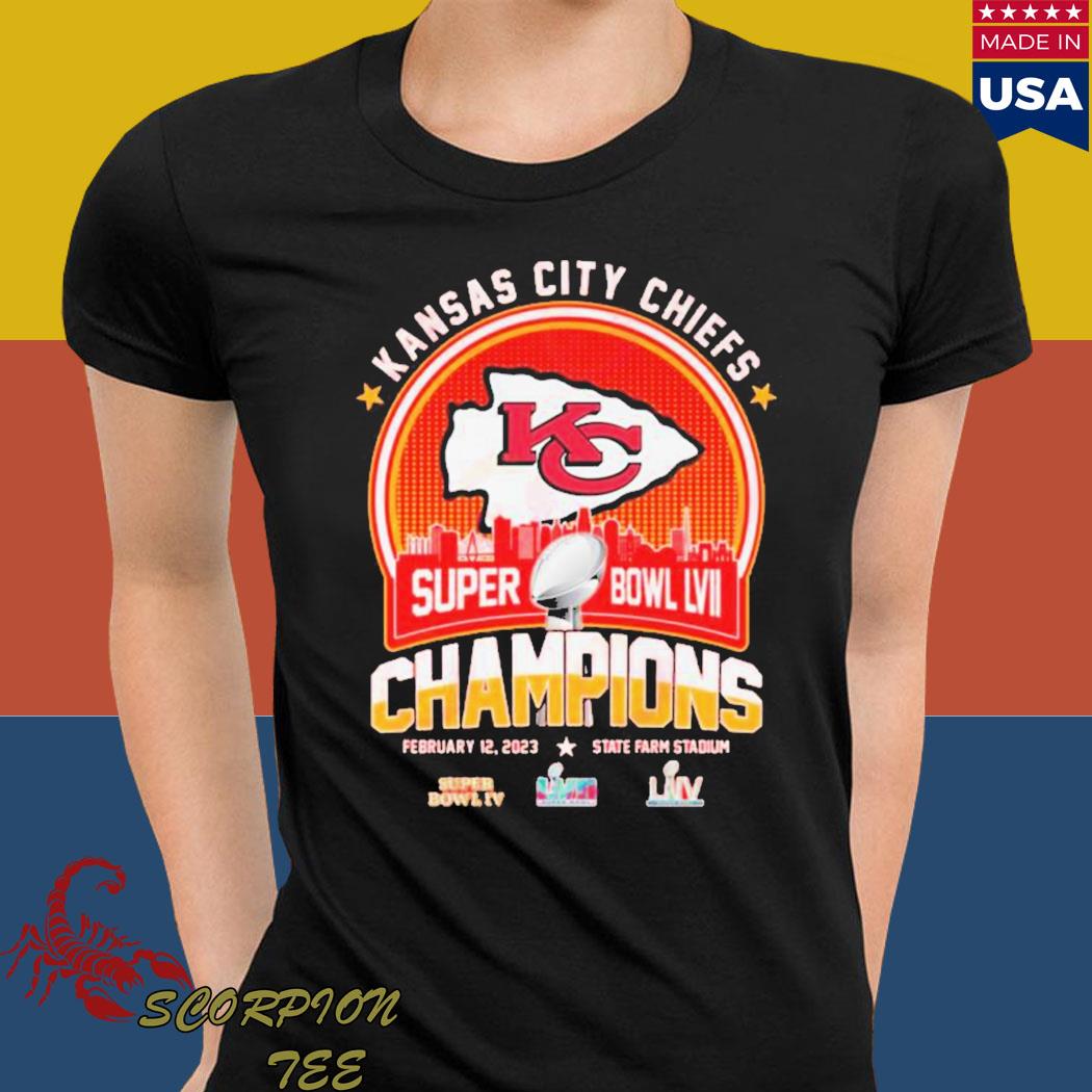 KC Chiefs Super Bowl LVII Champions 2023 State Farm Stadium T-Shirt, hoodie,  sweater, long sleeve and tank top