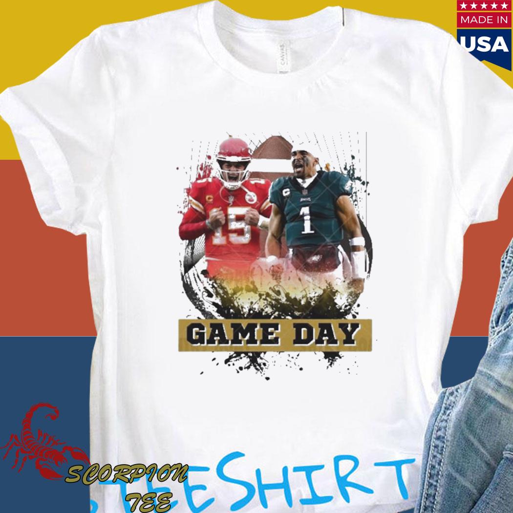 Official nFL Football 2023 Kansas Chiefs vs philadelphia eagle on game day super bowl 2023 T-shirt