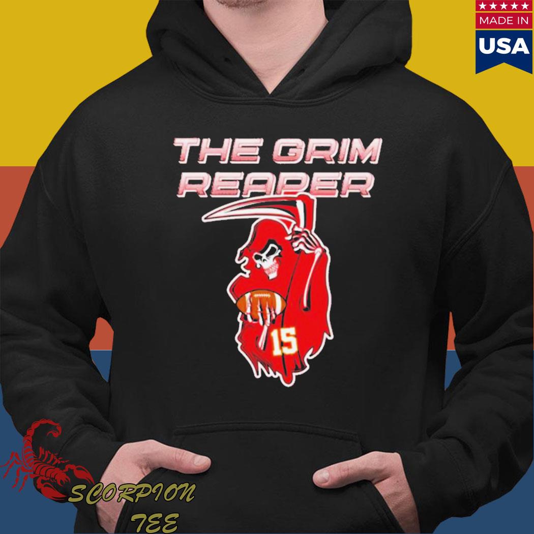 Patrick Mahomes The Grim Reaper T-Shirt Front and Back