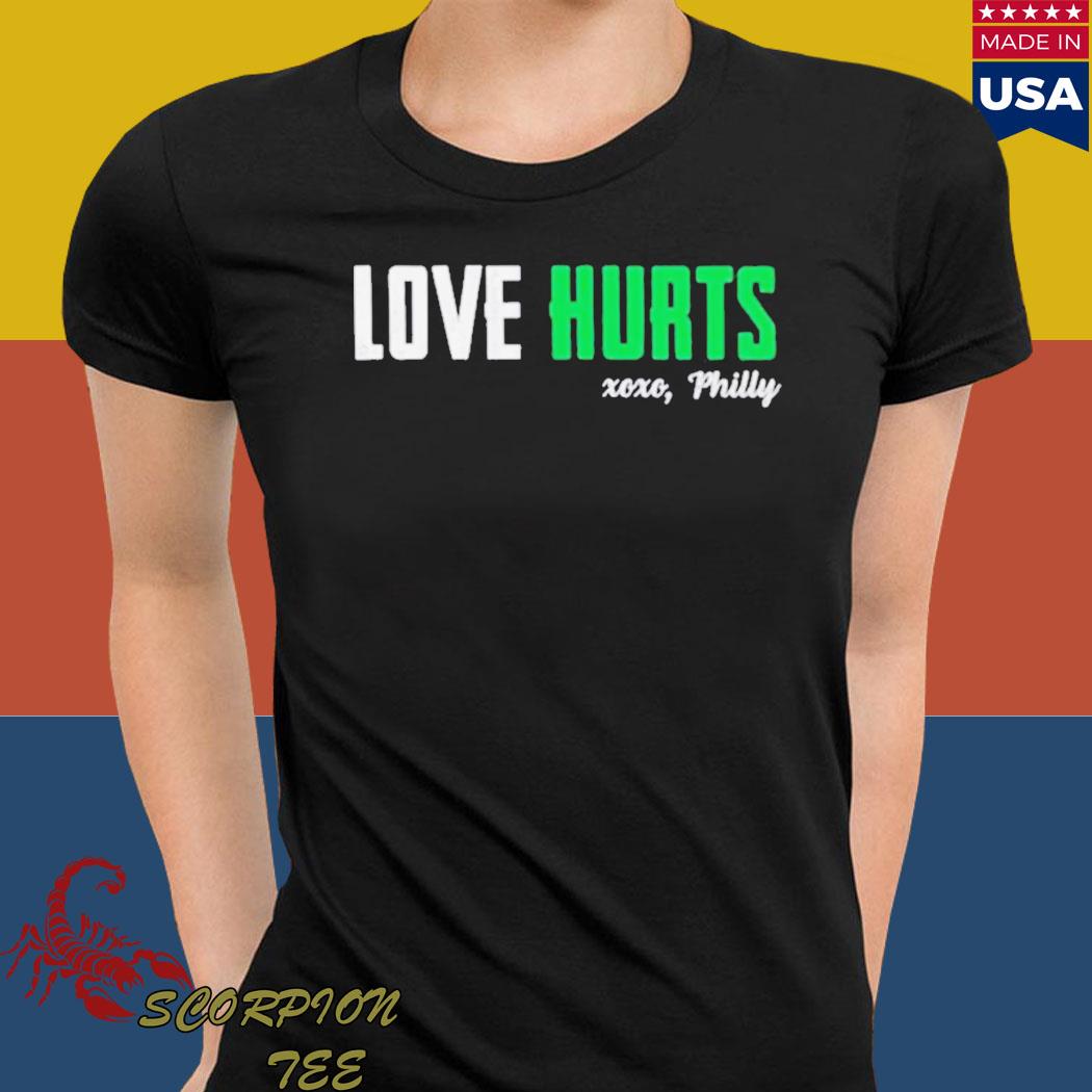 Official philadelphia eagles love hurts xoxo philly T-shirts, hoodie, tank  top, sweater and long sleeve t-shirt