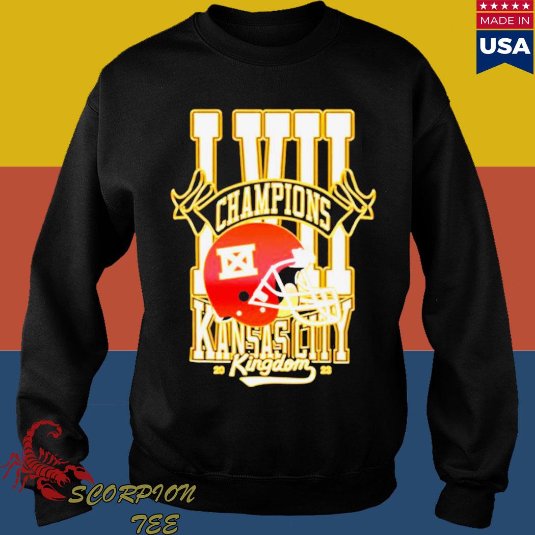 Chiefs Kingdom super bowl lviI champions Kansas city Chiefs 2023 T-shirt -  REVER LAVIE