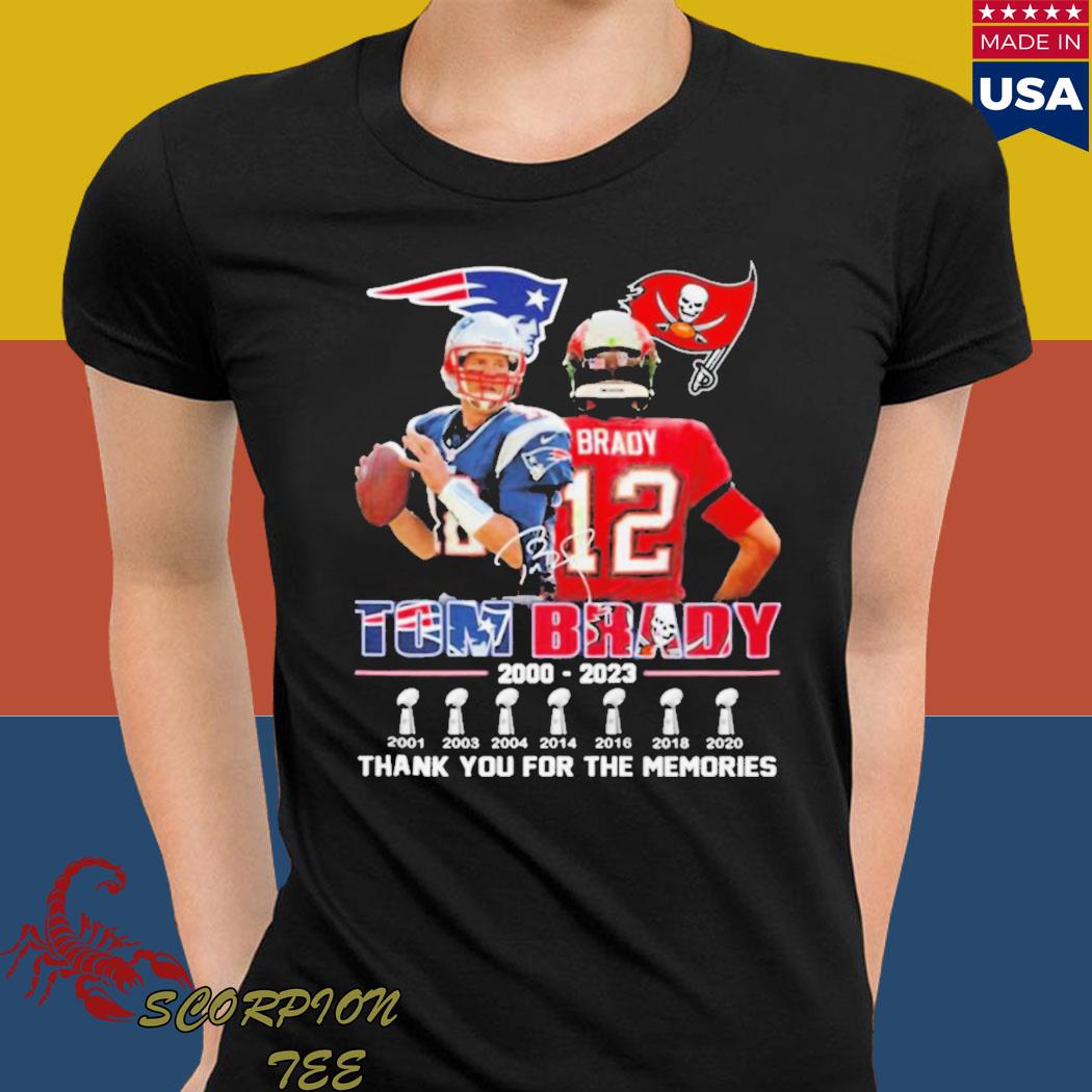 Tom Brady 2000 2023 Thank You For The Memories Shirt,, 49% OFF