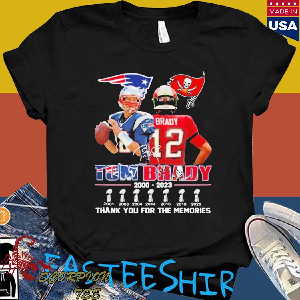 Tom Brady 2000 2023 Thank You For The Memories Shirt,, 49% OFF