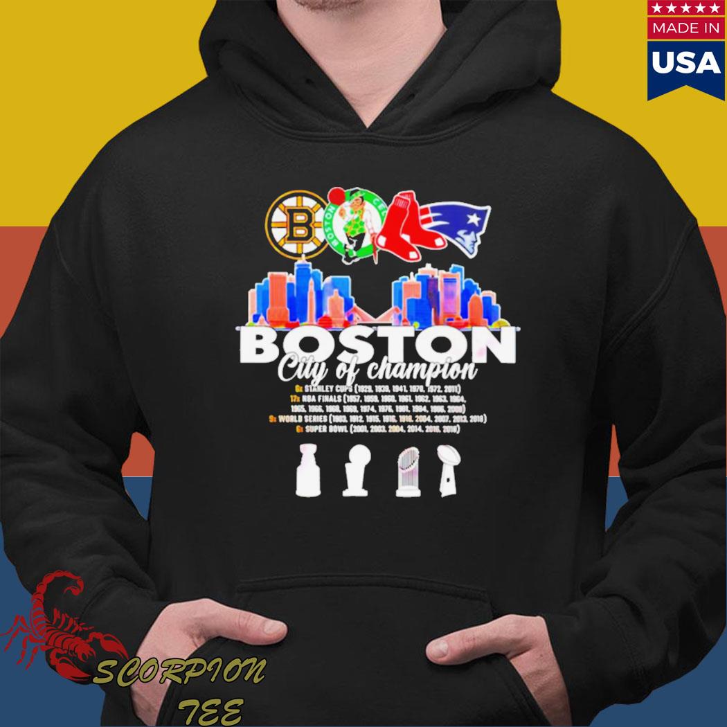 Boston City of Champions Boston sports teams logo shirt, hoodie, sweater,  longsleeve and V-neck T-shirt