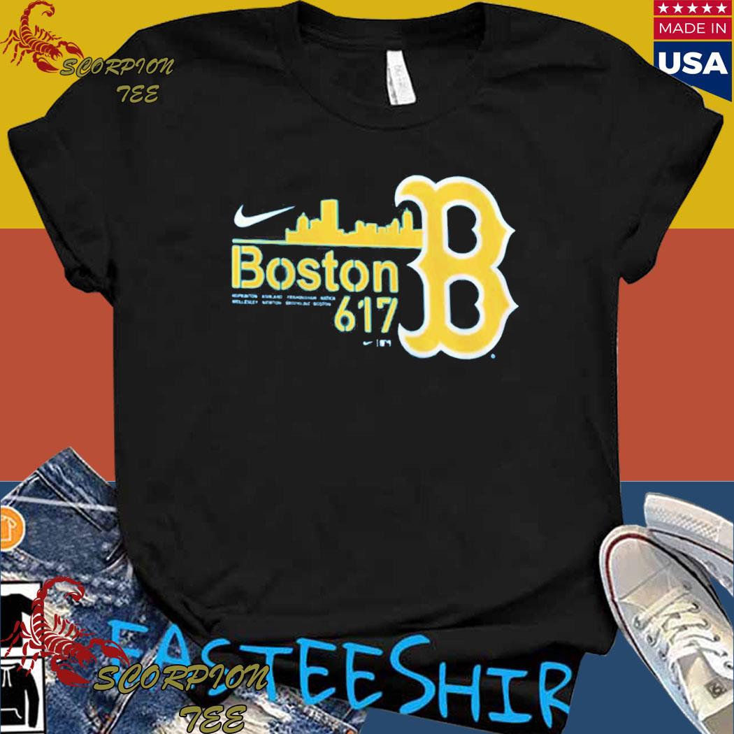 Official boston red sox nike preschool city connect T-shirt