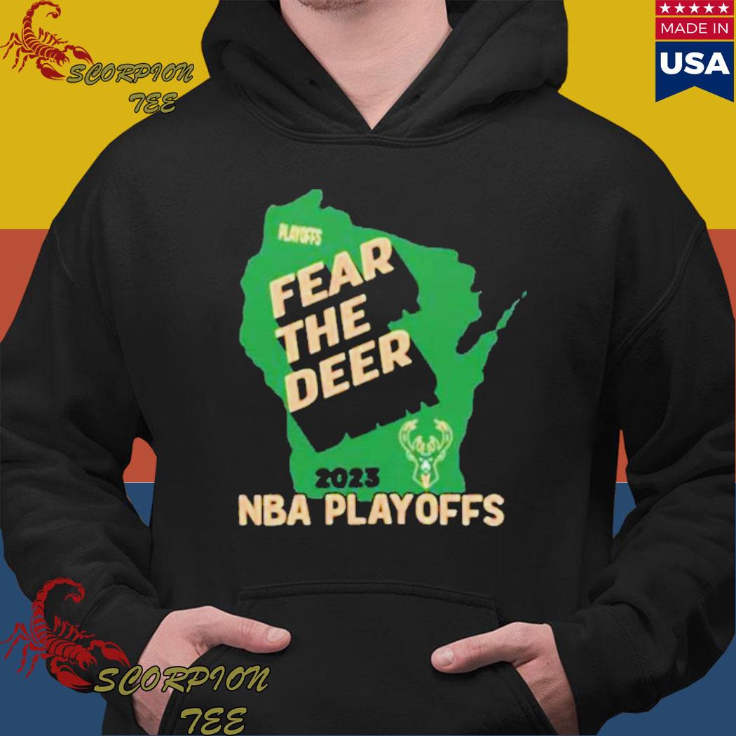 Milwaukee Bucks 2023 NBA Playoffs fear the deer shirt, hoodie, sweater,  long sleeve and tank top