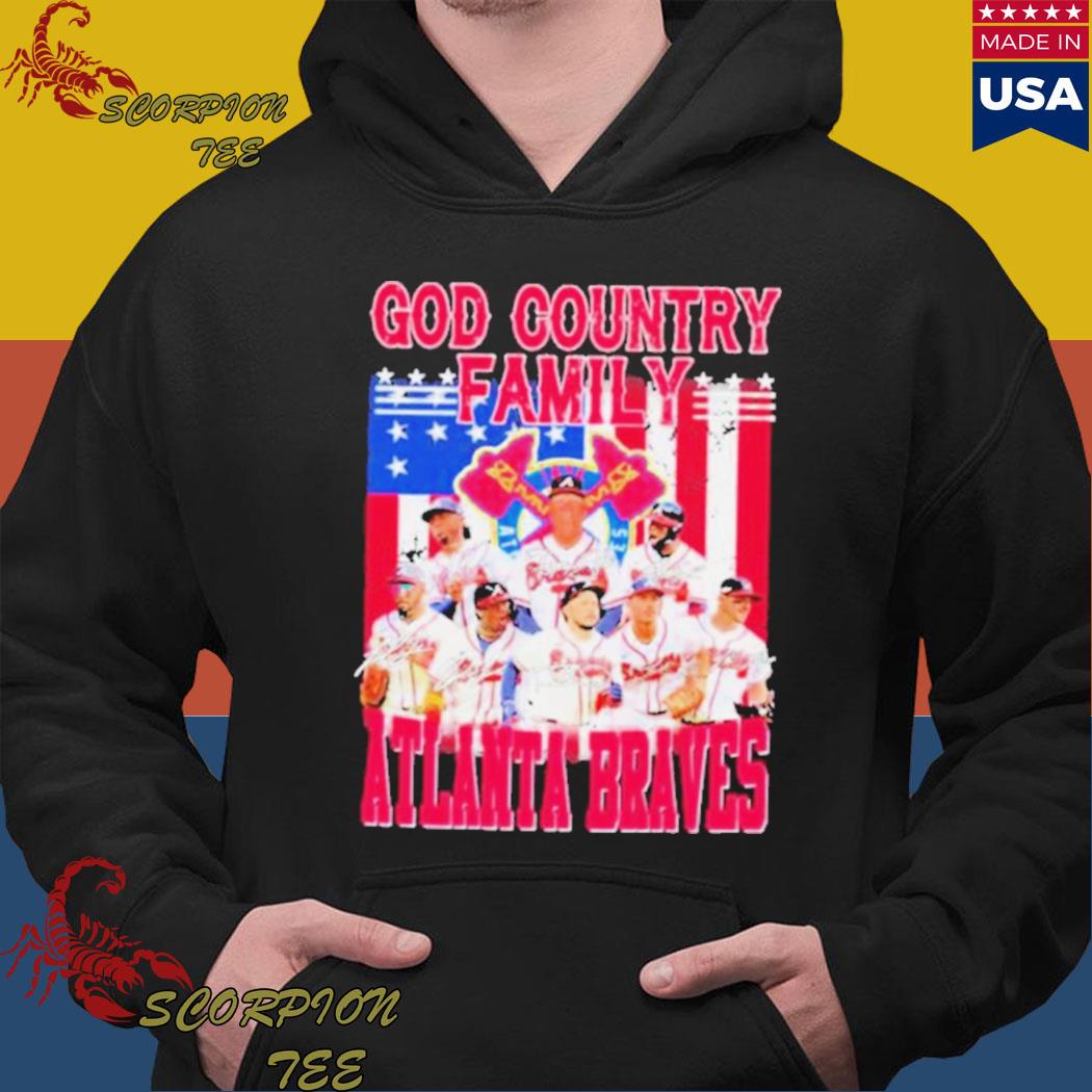 Official god country family atlanta braves team player American flag  T-shirt, hoodie, tank top, sweater and long sleeve t-shirt
