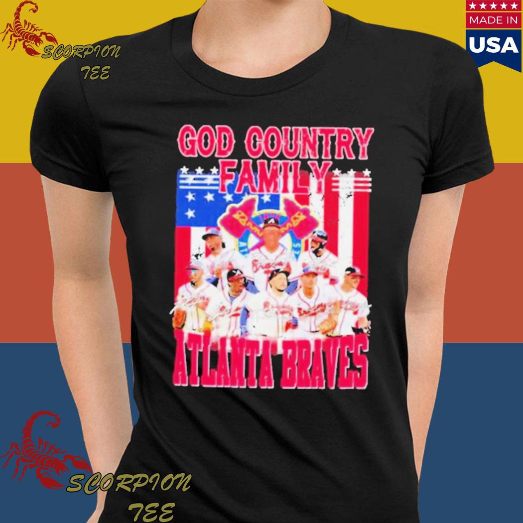 Official god country family atlanta braves team player American