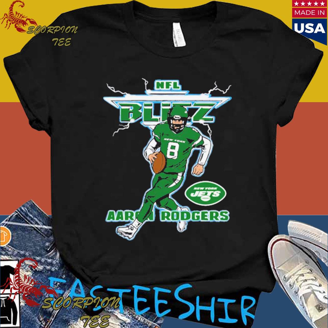 Lids Aaron Rodgers New York Jets Homage Blitz Graphic T-Shirt - Charcoal