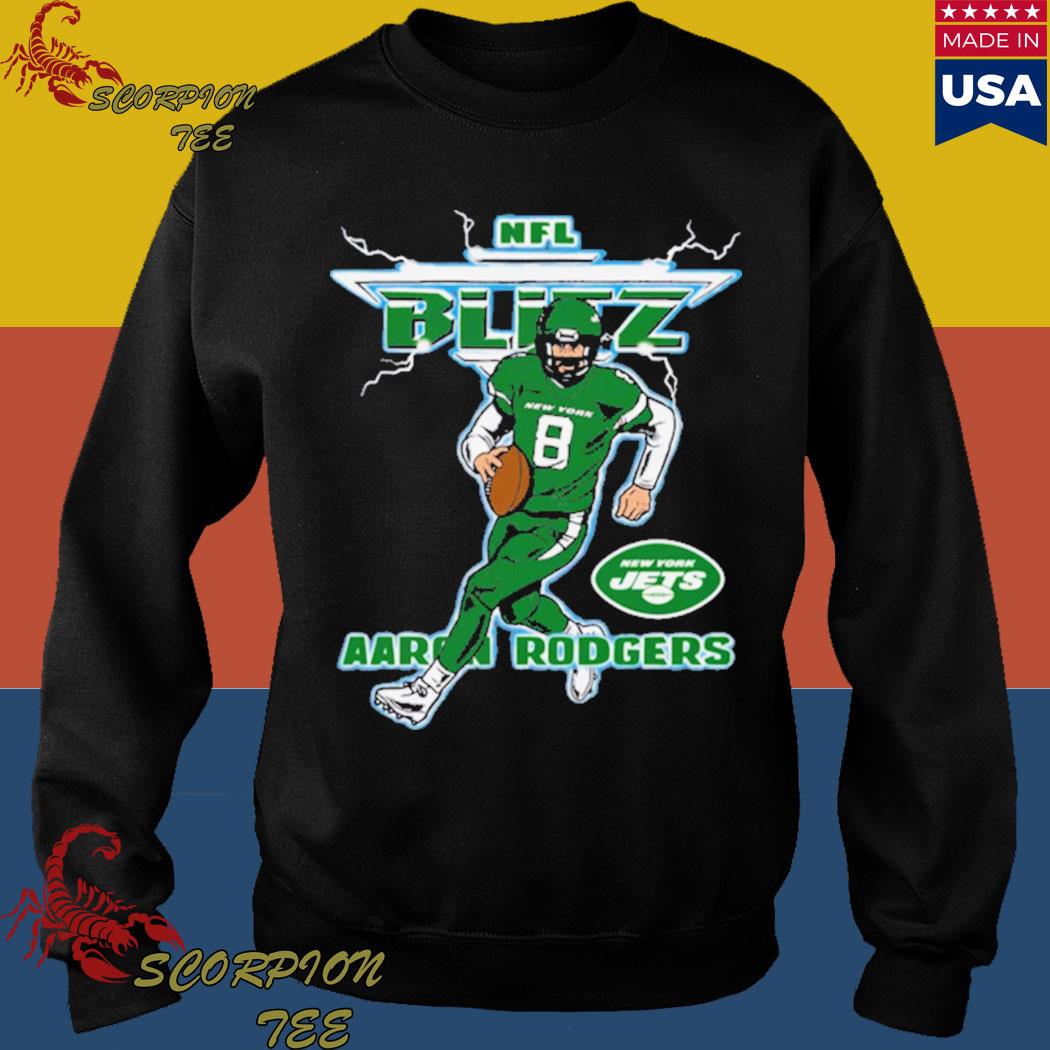 Aaron Rodgers New York Jets Homage Blitz Graphic shirt, hoodie