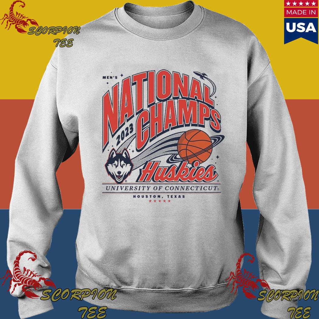 Homefield Gray UConn Huskies 2023 NCAA Men's Basketball National Champions  T-Shirt