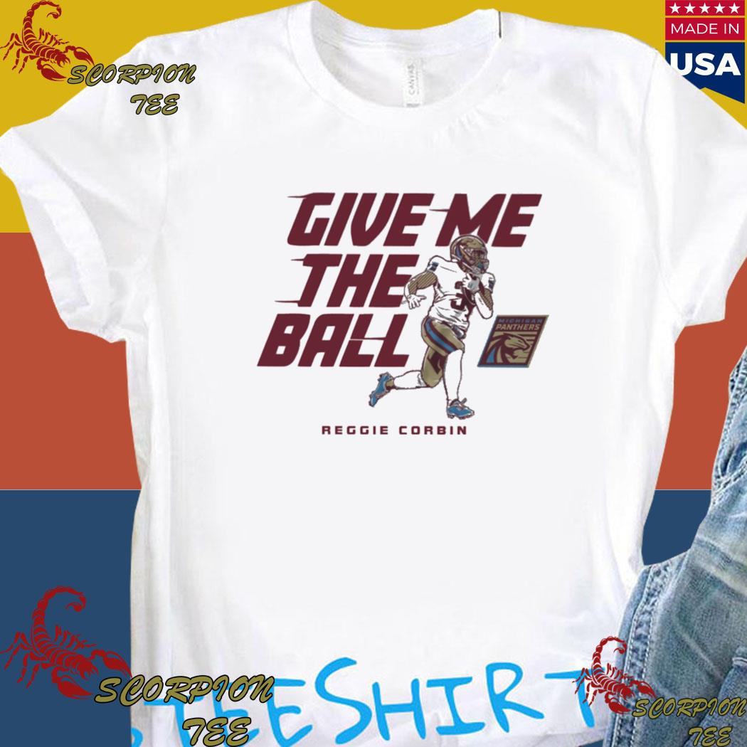 Official michigan panthers reggie corbin give me the ball T-shirt