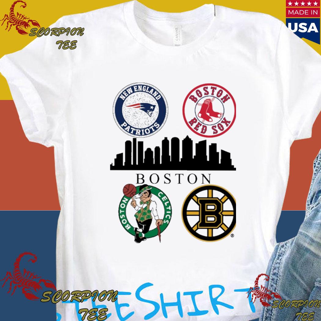 Boston Bruins Patriots Red Sox Celtics logo shirt, hoodie, sweater, long  sleeve and tank top