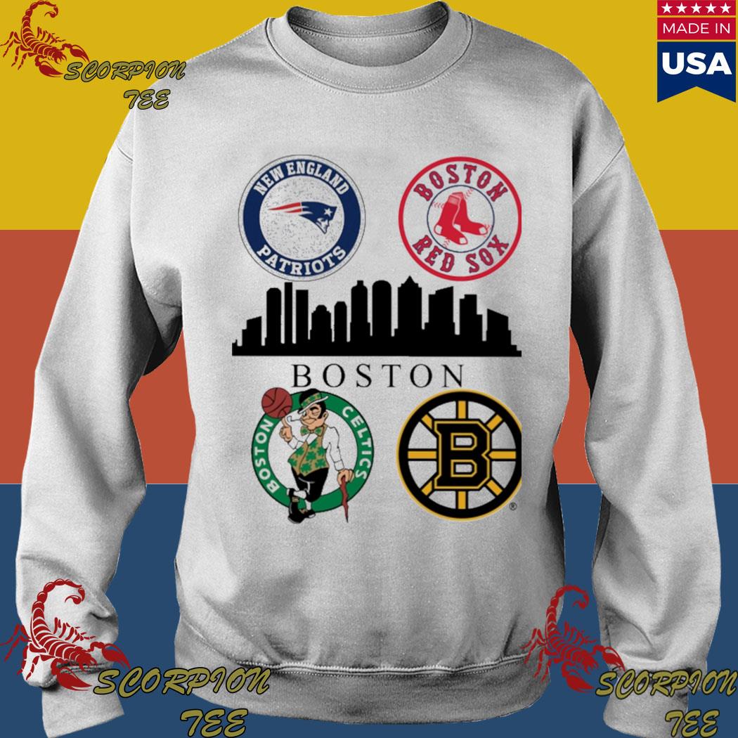 Official Boston sports teams logo Bruins, Patriots, Red Sox and Celtics  Shirt, hoodie, sweater, long sleeve and tank top