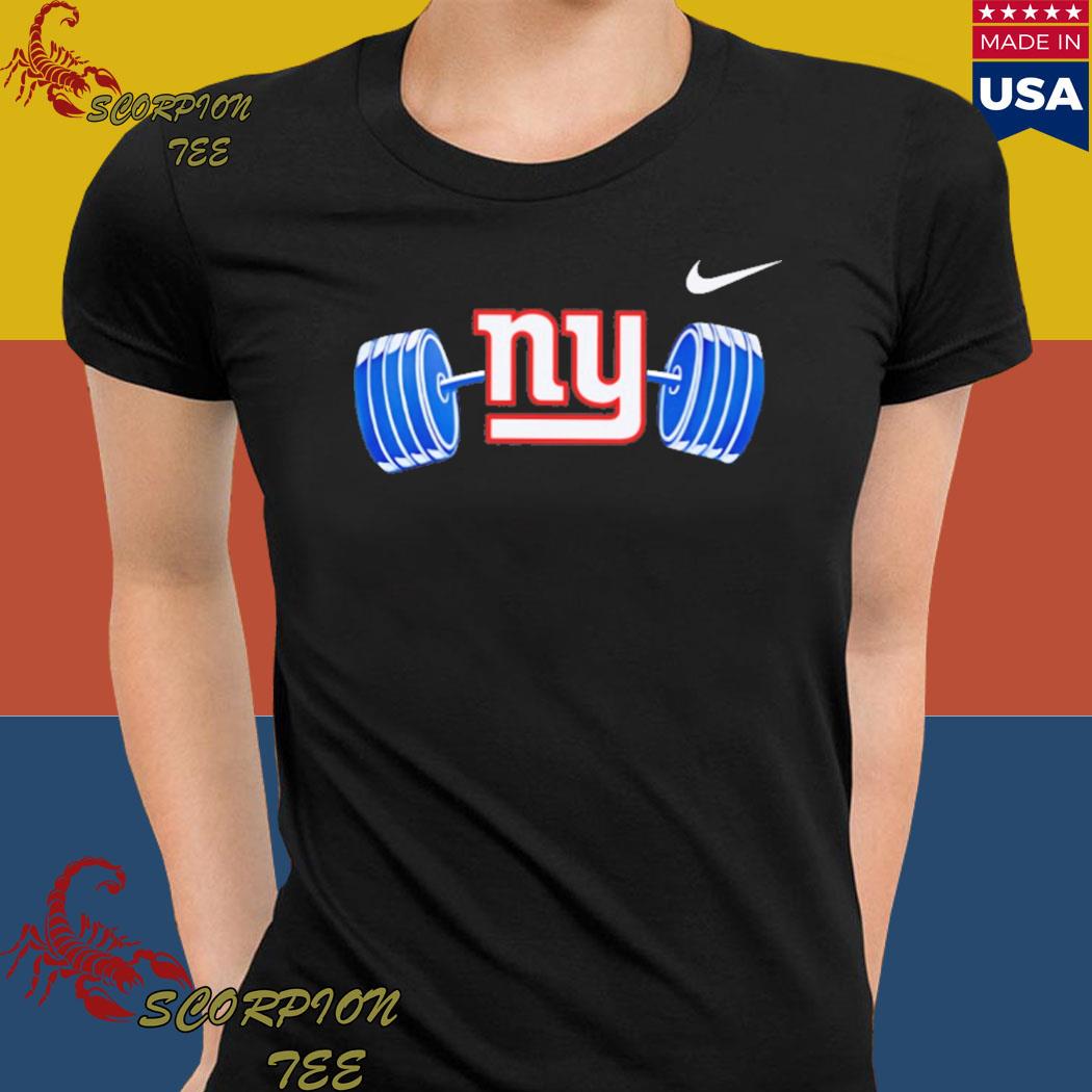 New York Giants weight barbell shirt, hoodie, sweater and v-neck t