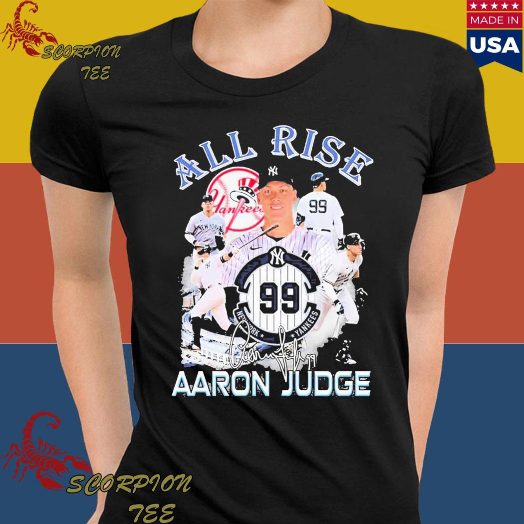 Official new york yankees aaron judge 99 all rise 2023 signature T