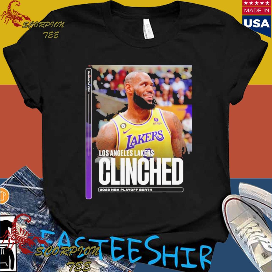 Official The los angeles lakers clinched 2023 nba playoffs berth shirt,  hoodie, sweater, long sleeve and tank top