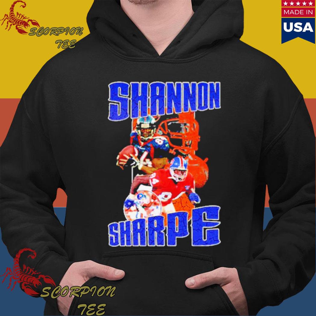 Women's Shannon Sharpe Name & Number Slim Fit T-Shirt - Navy